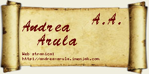 Andrea Arula vizit kartica